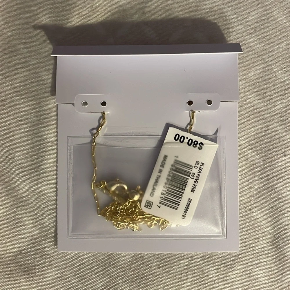 kendra scott elisa pave frame pink opalescent resin gold short pendant necklace - Picture 3 of 3